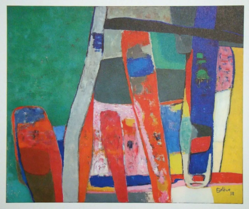 Lithograph Esteve - L'Aumance