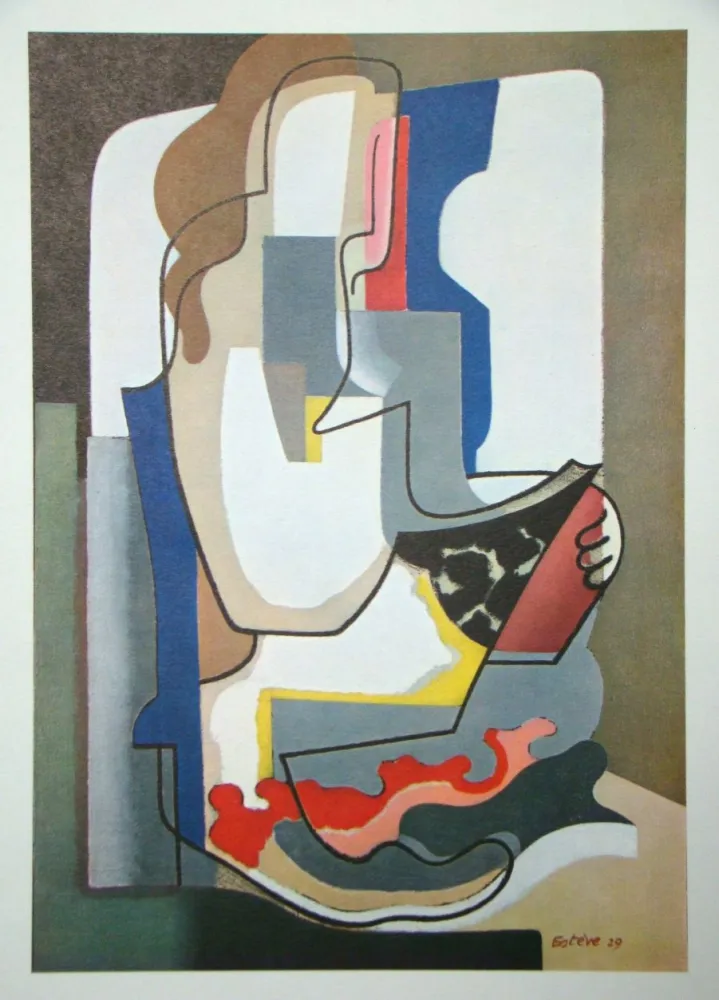 Lithograph Esteve - Liseuse