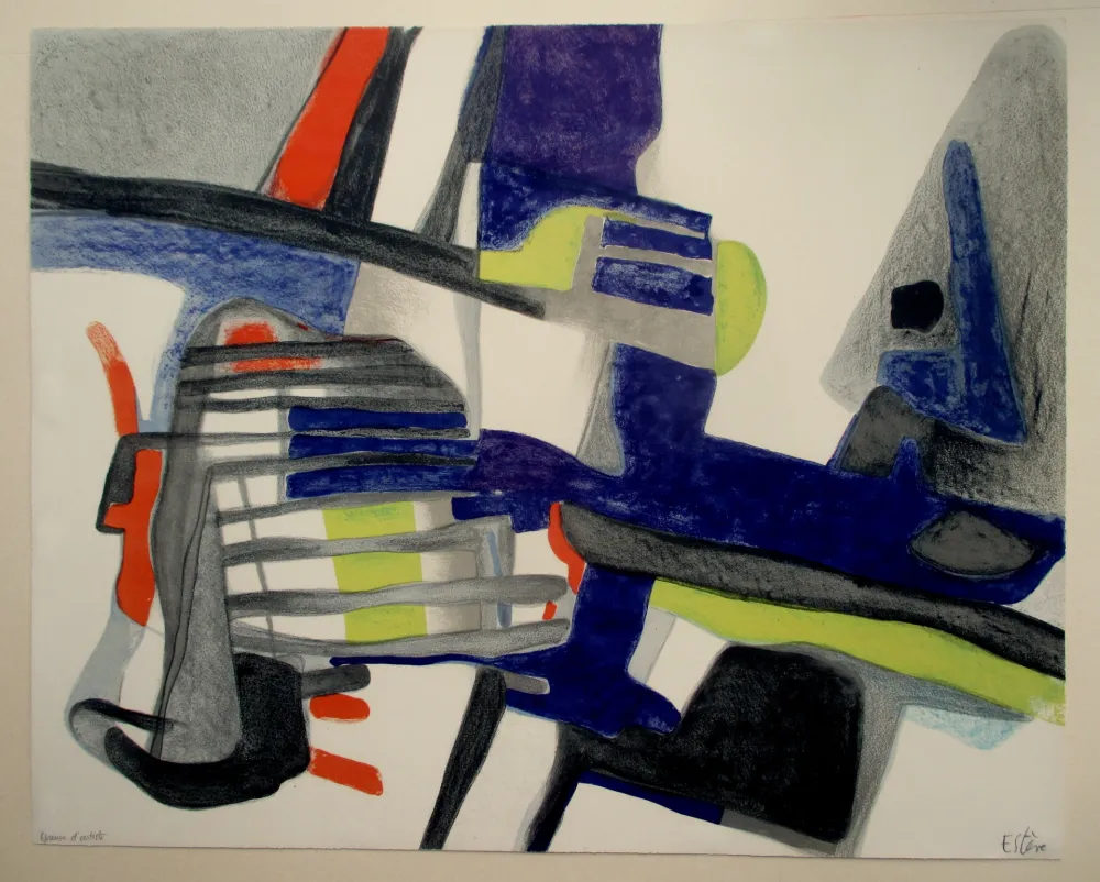 Lithograph Esteve - Matinailles