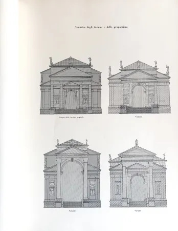 Screenprint Fabro - Complete Folder of 55 screen prints, design for the façade of the Church of the Holy Saviour in Venice (Palladio)