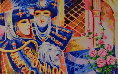 Screenprint Faccincani - Carnevale veneziano