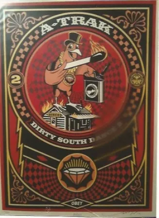 Screenprint Fairey - A-Trak Dirty South Dance 2 (A-Trak)
