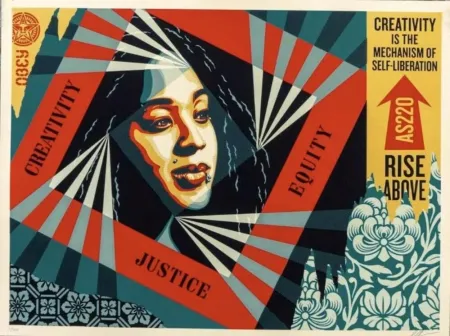 Screenprint Fairey - Creativity, Equity, Justice