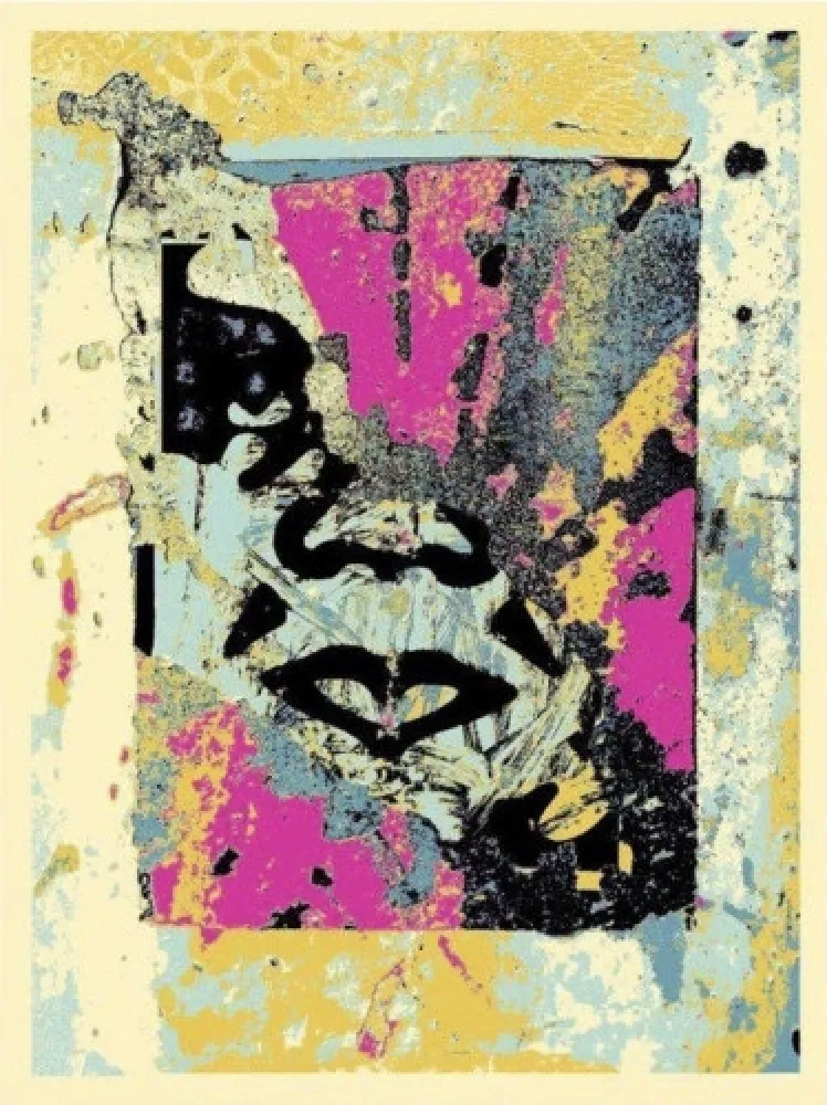 Screenprint Fairey - Enhanced Disintegration (Pink),