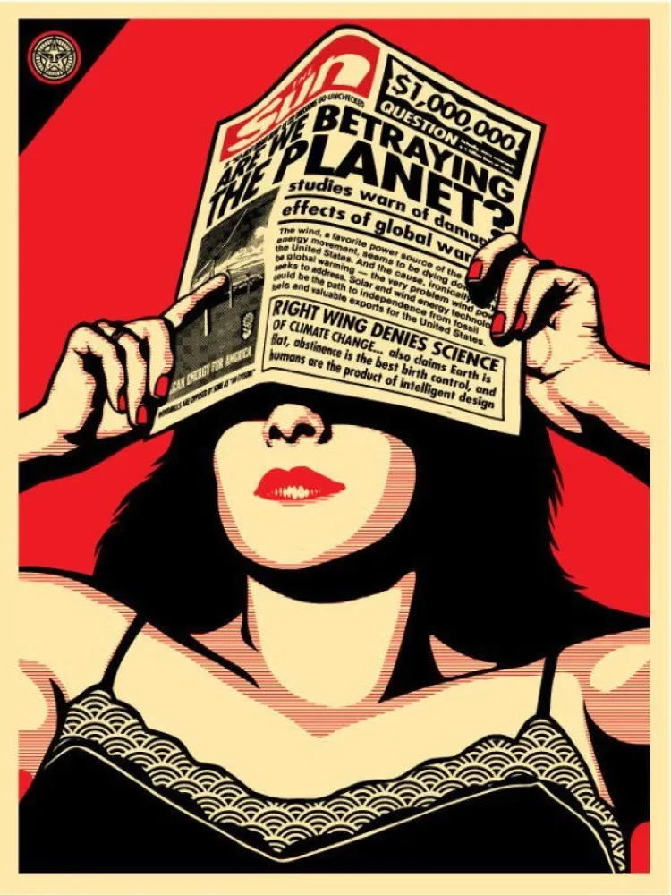 Screenprint Fairey - Global Warming