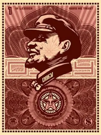 Screenprint Fairey - Lenin Money