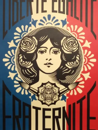 Lithograph Fairey - Liberte