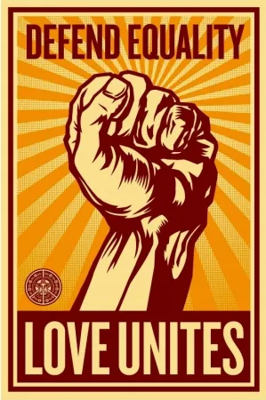 Screenprint Fairey - Love Unites