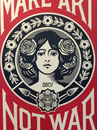 Lithograph Fairey - Make Art Not War