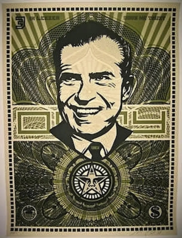 Screenprint Fairey - Nixon Money