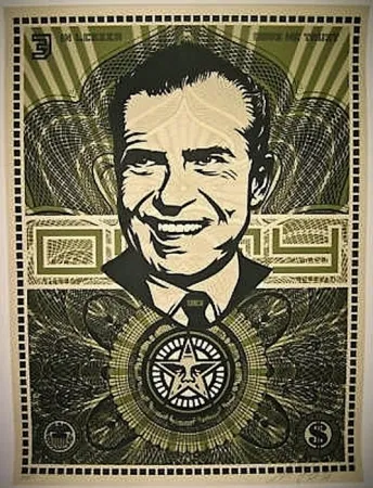 Screenprint Fairey - Nixon Money
