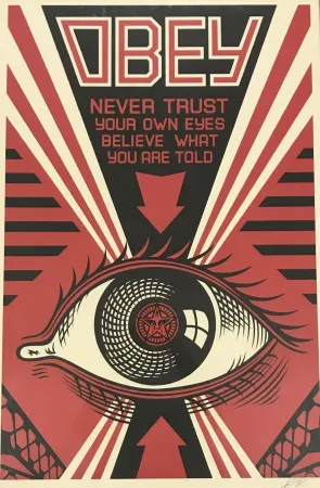 Lithograph Fairey - Obey Eye