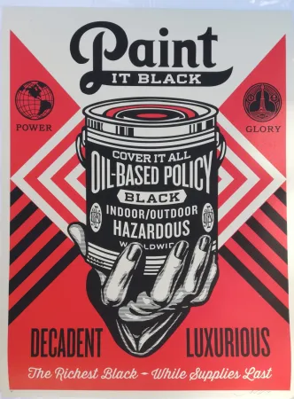 Screenprint Fairey - Paint it black decadent luxurious