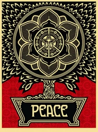 Screenprint Fairey - Peace Tree