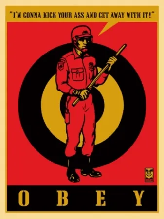 Screenprint Fairey - Riot Cop, Large Format