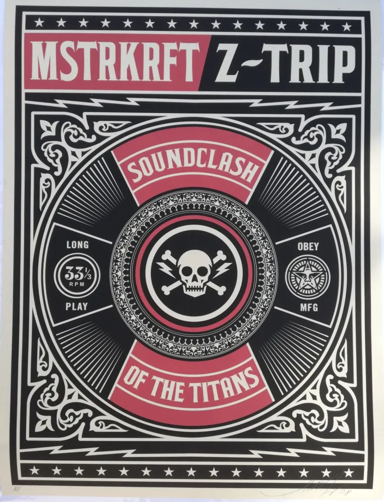 Screenprint Fairey - Soundclash of the titans