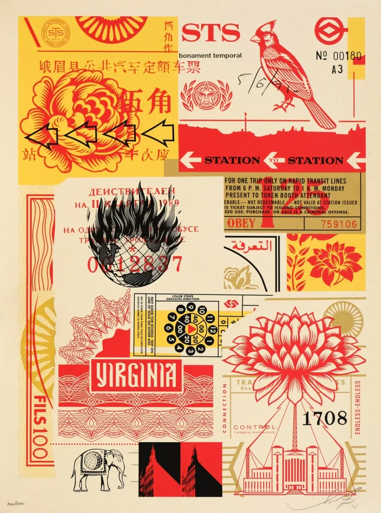 Screenprint Fairey - Station to Station