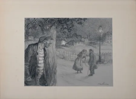 Lithograph Faivre - Sous le couteau
