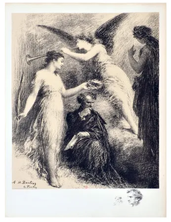 Lithograph Fantin-Latour - Hommage à Berlioz