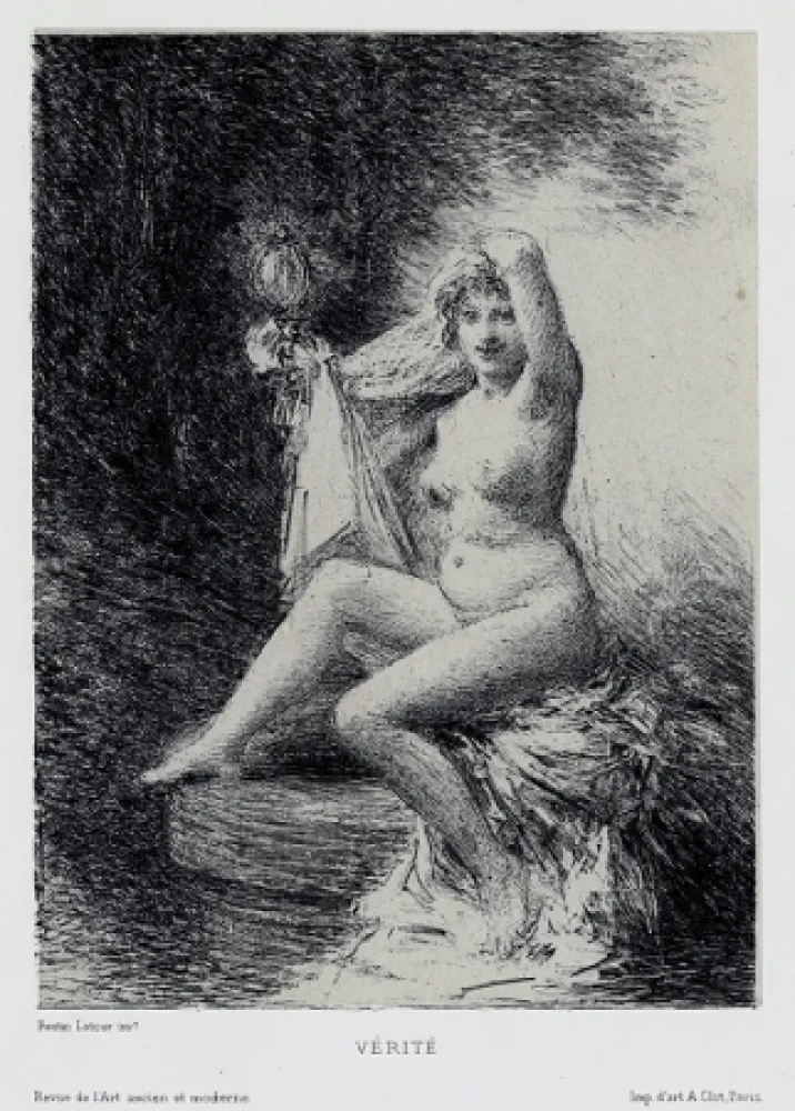 Lithograph Fantin-Latour - Vérité (petite planche)