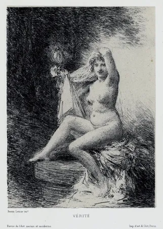 Lithograph Fantin-Latour - Vérité (petite planche)
