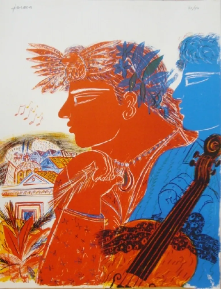 Lithograph Fassianos -  Chemins d'arménie 