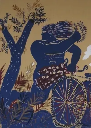 Lithograph Fassianos - Composition pour les Jeux Olympiques (1992)