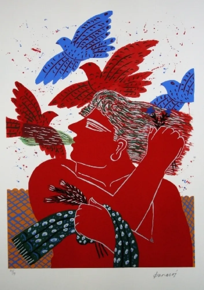 Screenprint Fassianos - Eole 