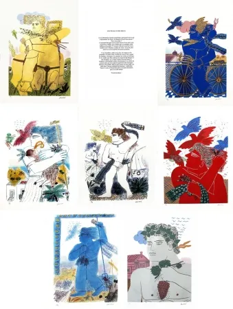 Screenprint Fassianos - Les travaux des dieux