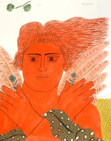 Lithograph Fassianos - Pêcheur