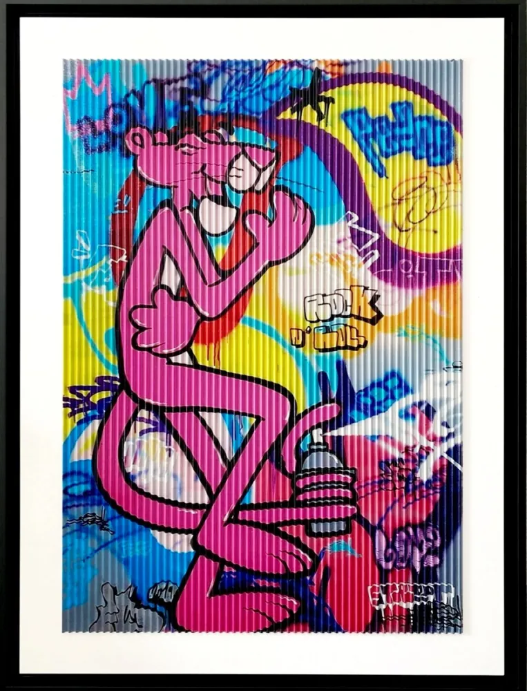 Screenprint Fat - Pink Panther Rock & Roll