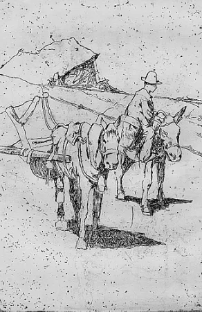 Etching Fattori - Costumi toscani (barroccio)