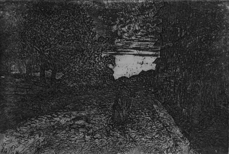 Engraving Fattori - Tramonto