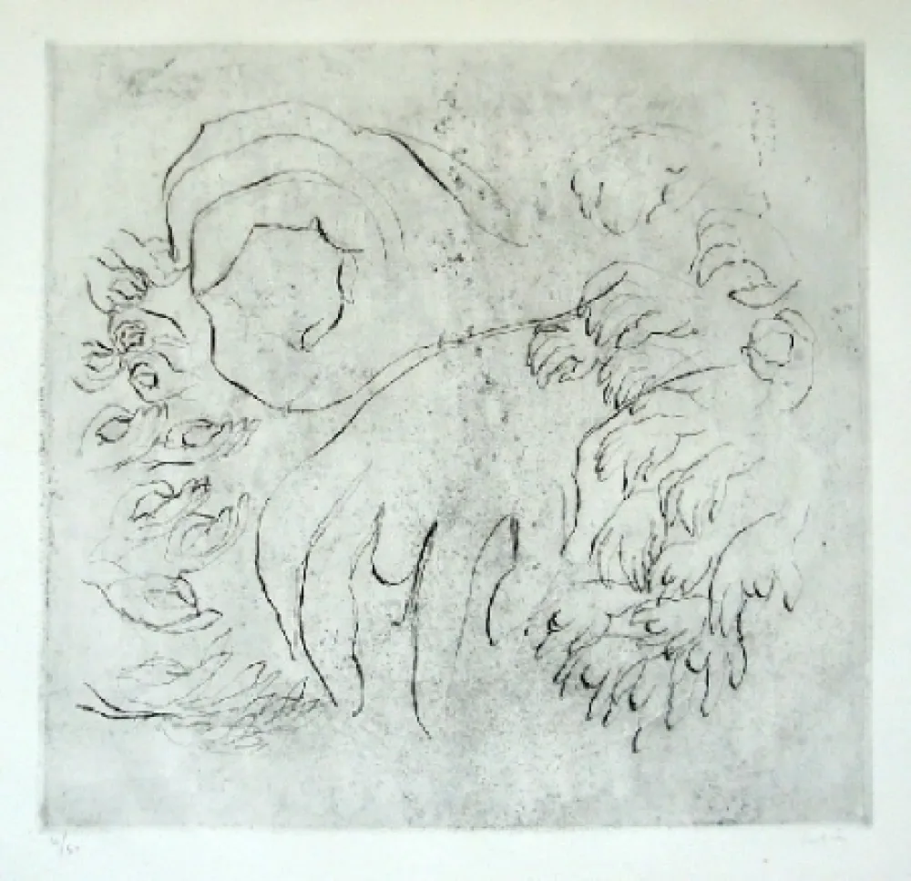 Engraving Fautrier - Etude de mains