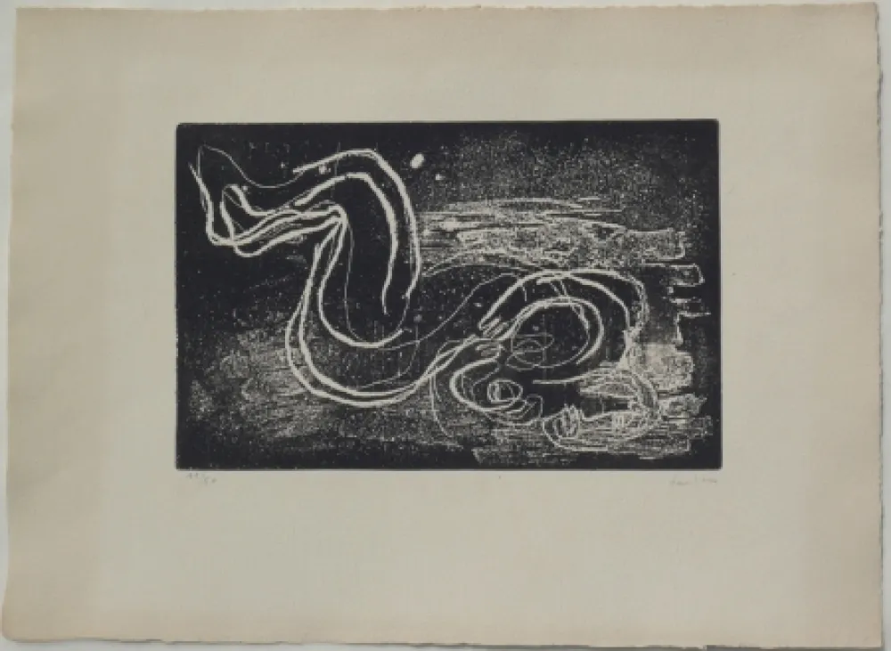 Etching And Aquatint Fautrier - Femme étendue III