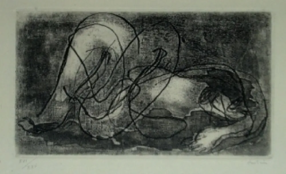 Etching And Aquatint Fautrier - Femme étendue IV