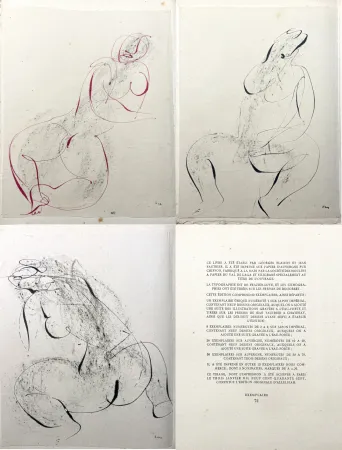 Illustrated Book Fautrier - Georges Bataille.  L'ALLELUIAH. Catéchisme de Dianus. Avec 3 dessins originaux de Jean Fautrier (Blaizot, Paris 1947)