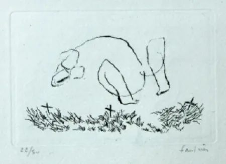 Engraving Fautrier - L'Alleluiah-petit nu M