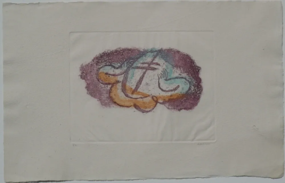 Etching And Aquatint Fautrier - L'otage aux mains II