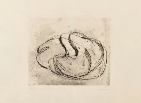 Etching And Aquatint Fautrier - Nu noir