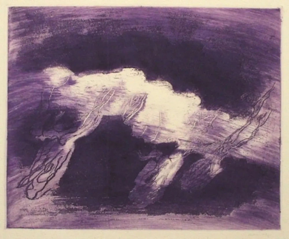Aquatint Fautrier - Orage violet
