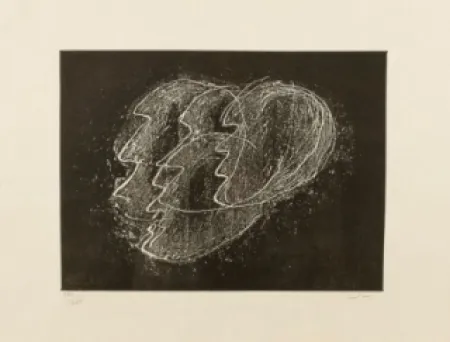 Etching And Aquatint Fautrier - Otages fond noir