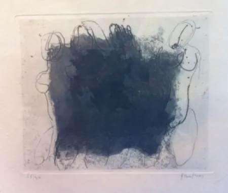 Etching And Aquatint Fautrier - Quatre nus violets