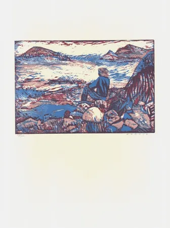 Woodcut Fekete - Am Meer