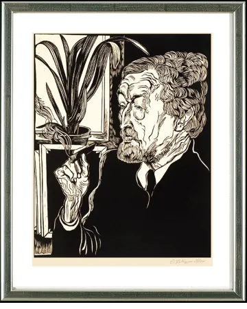 Woodcut Felixmuller  - Christian Rohlfs, 1927