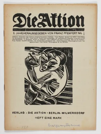 Woodcut Felixmuller  - Der Zeichner (Die Aktion)