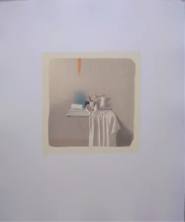 Lithograph Ferroni - Diversi oggetti e panneggio