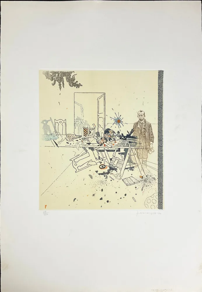 Engraving Ferroni - La stanza ritrovata II