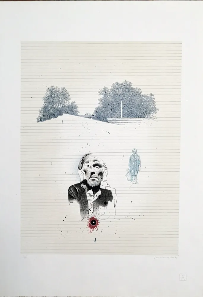 Lithograph Ferroni - Norge-ultimo addio