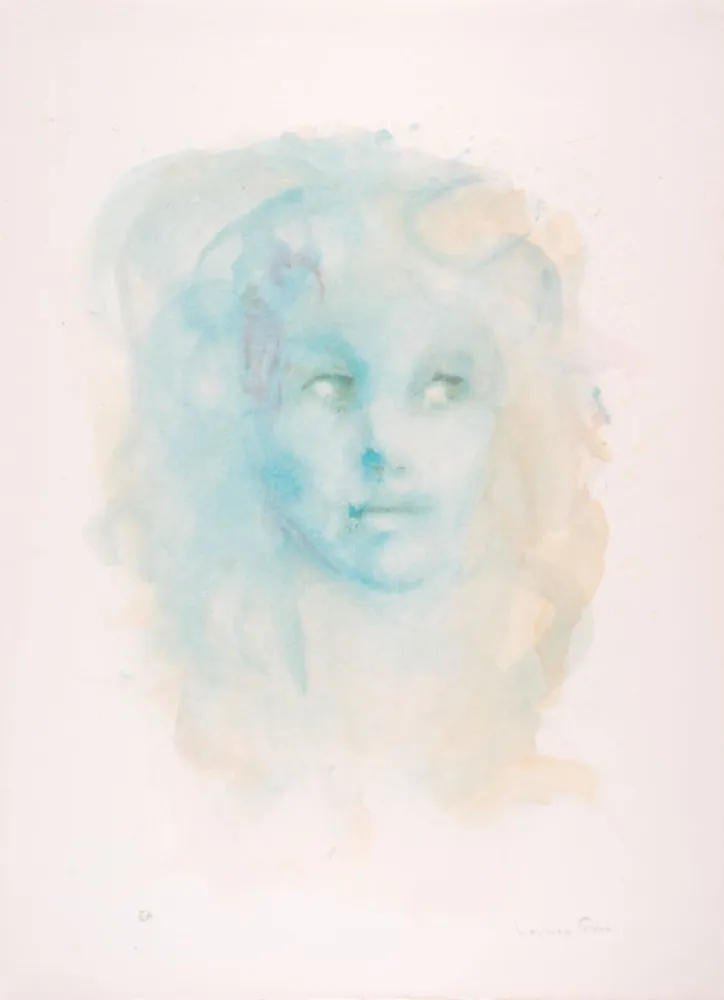 Lithograph Fini - Portrait imaginaire bleu